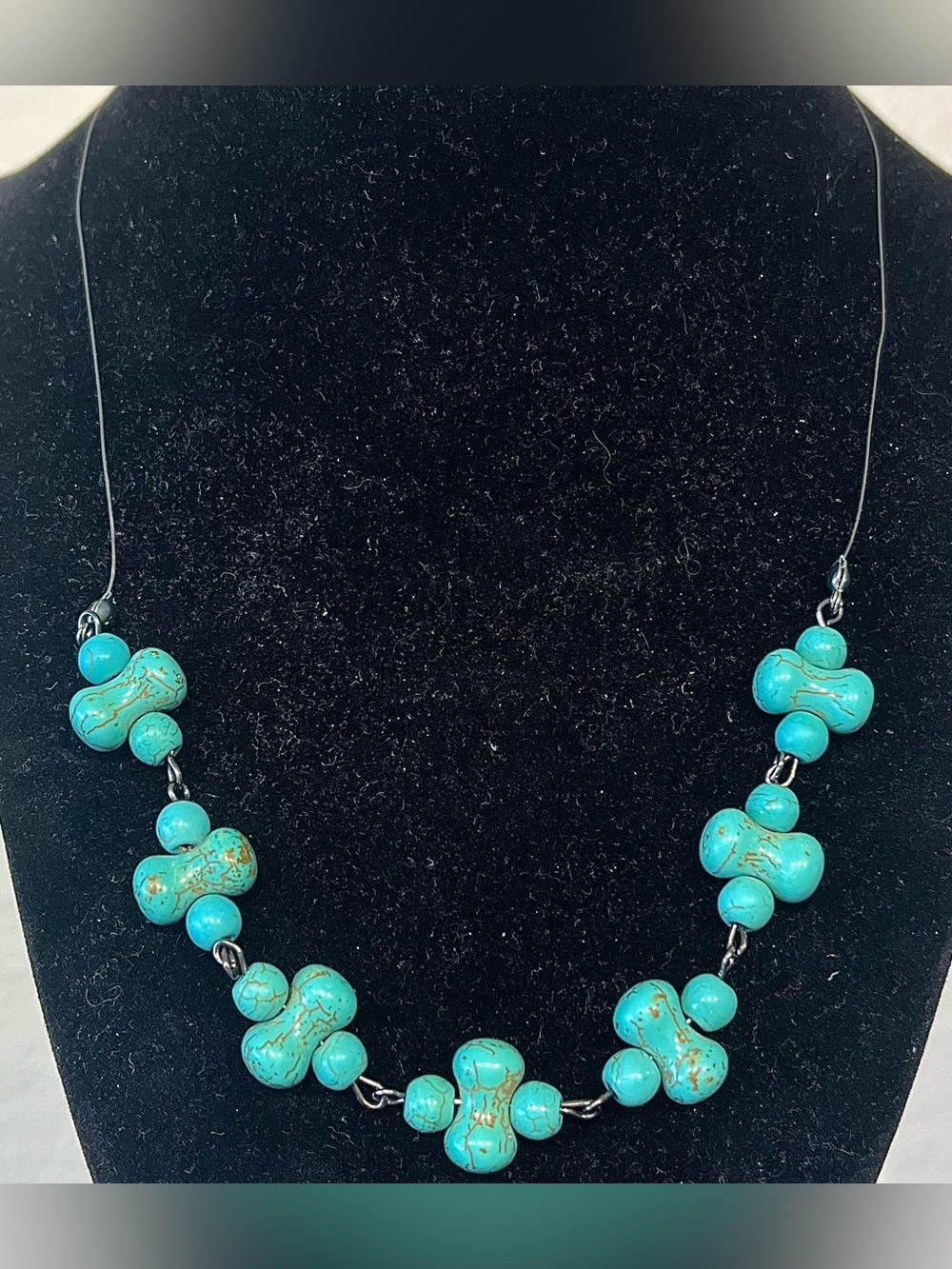 Vintage Turquoise Bead Statement Necklace